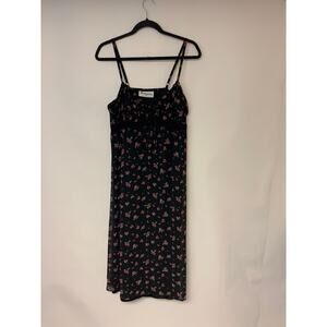 No Boundaries Babydoll Milkmaid Dark Floral Sundress Maxi Womens SZ XXL